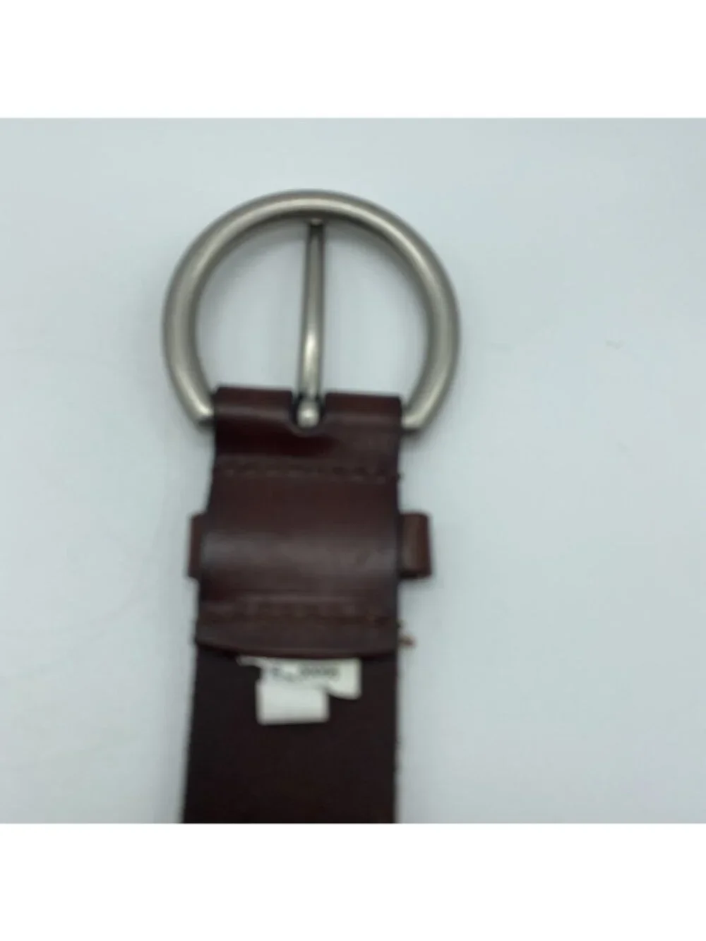 American Eagle Brown Genuine Leather Belt Women's XL Embossed Rhinestone 8977